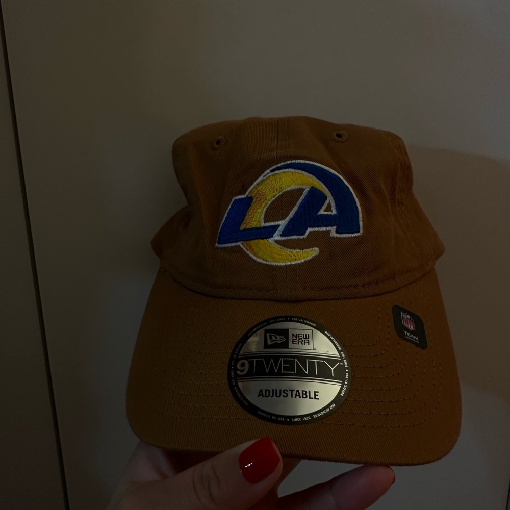 Khaki Adjustable Cap with LA RAMS Logo